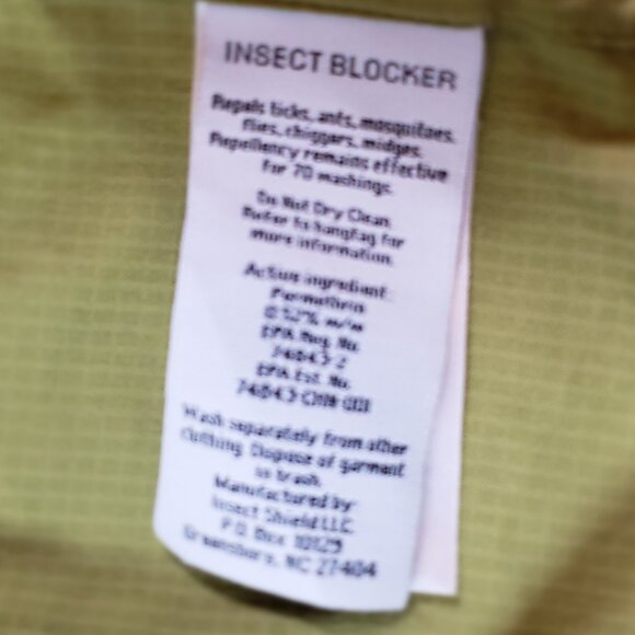 Columbia Insect Blocker Mens Button Down Shirt XL Green Mini Check Long Sleeve - Picture 11 of 12